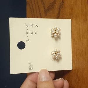 A New Day (a.n.d.) Goldtone And Faux Pearl Earring